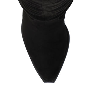 KALEAH KNEE HIGH SLOUCHY BOOT IN EXTRA WIDE CALF - Black