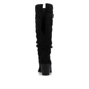 KALEAH KNEE HIGH SLOUCHY BOOT IN EXTRA WIDE CALF - Black