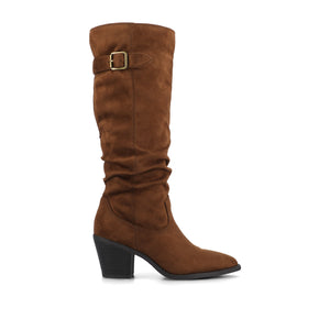 KALEAH KNEE HIGH SLOUCHY BOOT IN EXTRA WIDE CALF - Brown