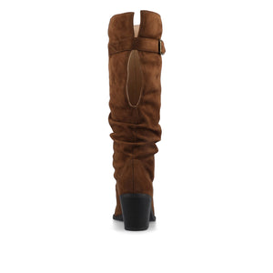 KALEAH KNEE HIGH SLOUCHY BOOT IN EXTRA WIDE CALF - Brown