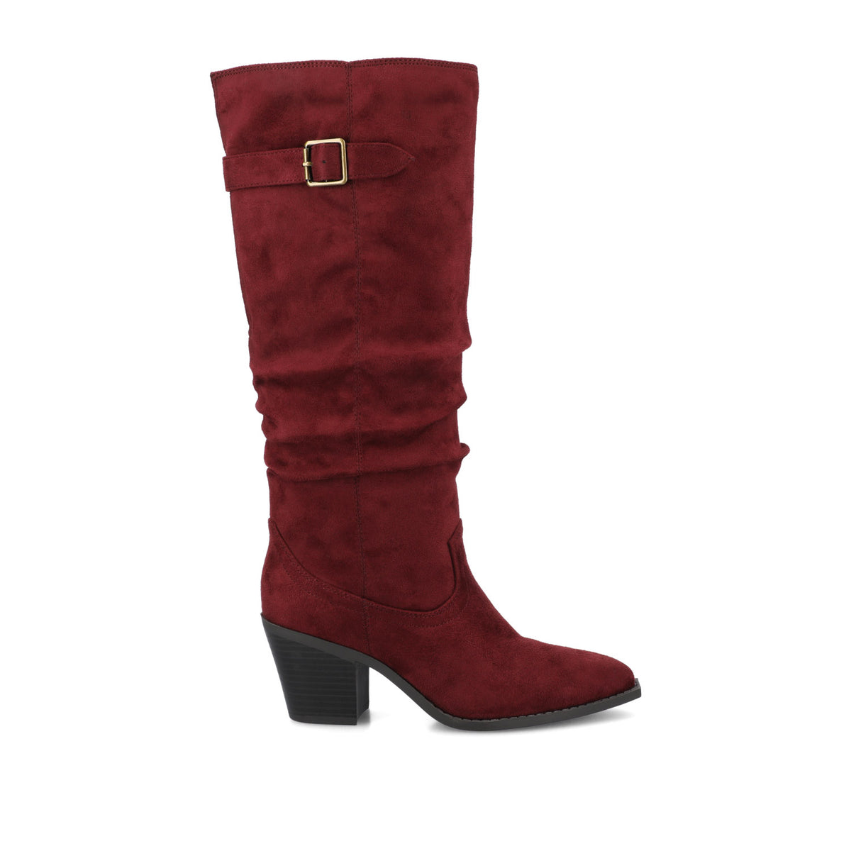 KALEAH KNEE HIGH SLOUCHY BOOT - Oxblood Suede