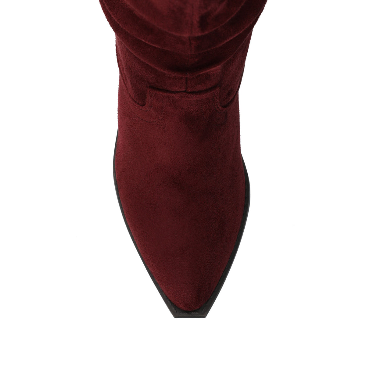 KALEAH KNEE HIGH SLOUCHY BOOT - Oxblood Suede