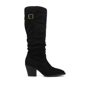 KALEAH KNEE HIGH SLOUCHY BOOT IN WIDE CALF - Black