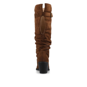KALEAH KNEE HIGH SLOUCHY BOOT IN WIDE CALF - Brown