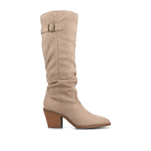 KALEAH KNEE HIGH SLOUCHY BOOT IN WIDE CALF - Taupe