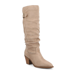 KALEAH KNEE HIGH SLOUCHY BOOT IN WIDE CALF - Taupe