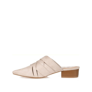 KALIDA MULE FLATS IN FAUX SUEDE - Beige