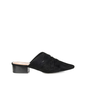 KALIDA MULE FLATS IN FAUX SUEDE - Black