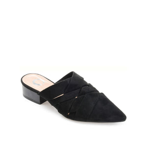 KALIDA MULE FLATS IN FAUX SUEDE - Black
