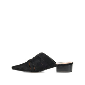 KALIDA MULE FLATS IN FAUX SUEDE - Black
