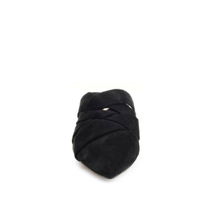 KALIDA MULE FLATS IN FAUX SUEDE - Black