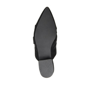 KALIDA MULE FLATS IN FAUX SUEDE - Black