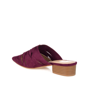 KALIDA MULE FLATS IN FAUX SUEDE - Purple