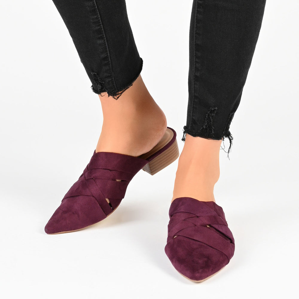 KALIDA MULE FLATS IN FAUX SUEDE