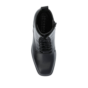 KALINDI LACE-UP BOOTIES IN VEGAN LEATHER - Black PU