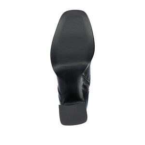 KALINDI LACE-UP BOOTIES IN WIDE - Black PU