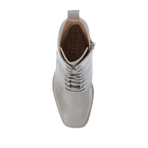 KALINDI LACE-UP BOOTIES IN WIDE - Grey PU