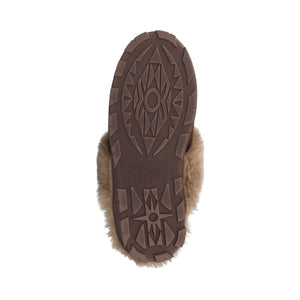 KALLI SLIPPERS IN FAUX SUEDE - Chocolate Faux Suede