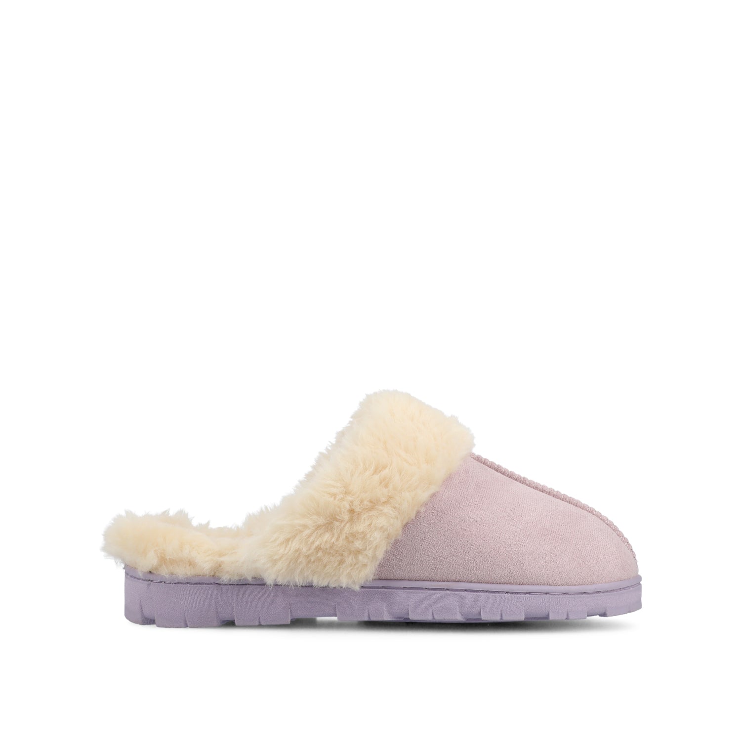 KALLI SLIPPERS IN FAUX SUEDE - Lilac Faux Suede