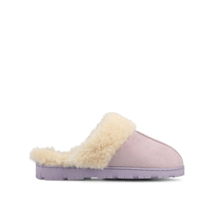KALLI SLIPPERS IN FAUX SUEDE - Lilac Faux Suede