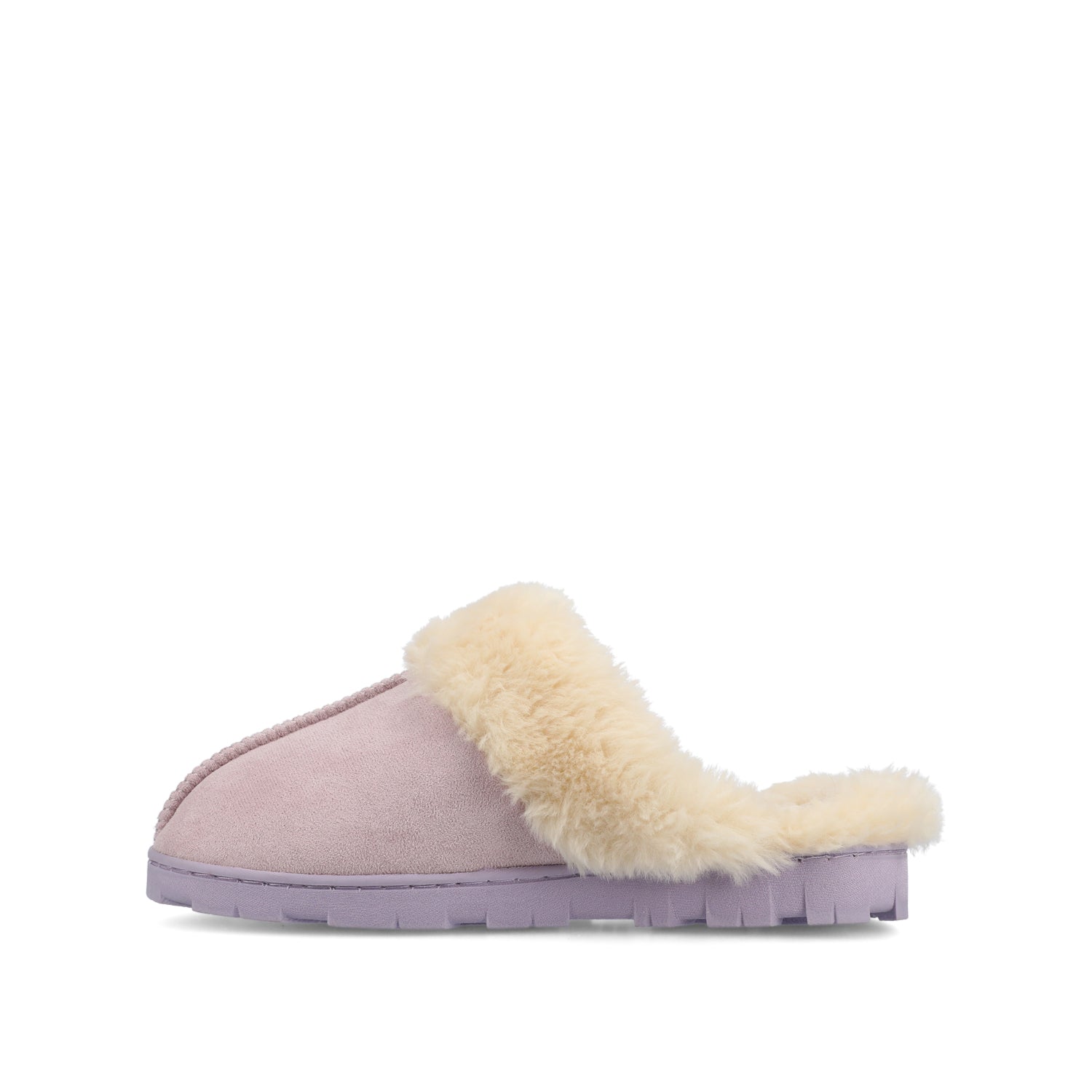 KALLI SLIPPERS IN FAUX SUEDE - Lilac Faux Suede