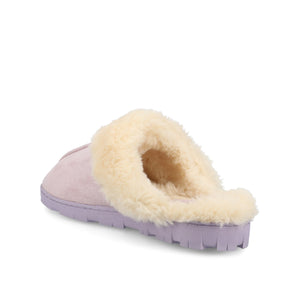 KALLI SLIPPERS IN FAUX SUEDE - Lilac Faux Suede