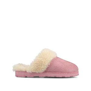 KALLI SLIPPERS IN FAUX SUEDE - Pink Faux Suede