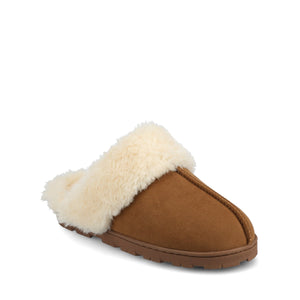 KALLI SLIPPERS IN FAUX SUEDE - Tan Faux Suede