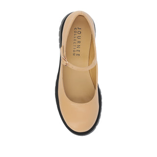 KAMIE LUG SOLE MARY JANE FLATS IN PATENT