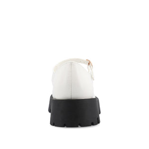 KAMIE LUG SOLE MARY JANE FLATS - White PU