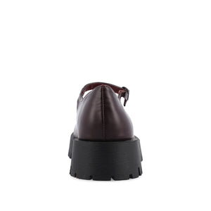 KAMIE LUG SOLE MARY JANE FLATS IN WIDE - White Patent