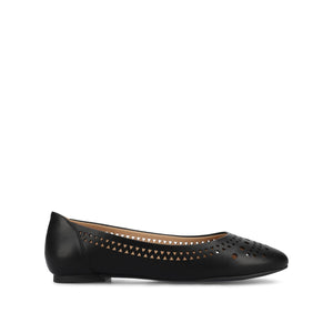 KAMRAH BALLET FLATS IN VEGAN LEATHER - Black PU