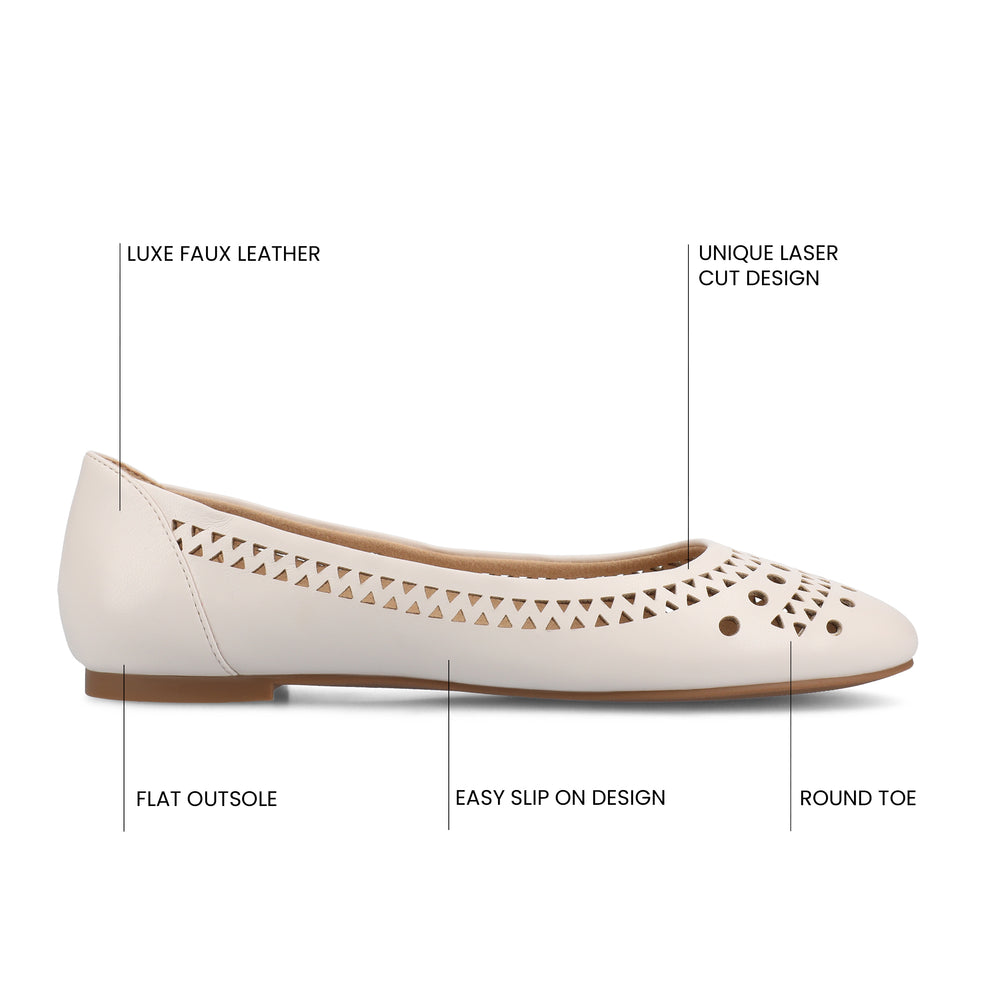 KAMRAH BALLET FLATS IN FAUX LEATHER