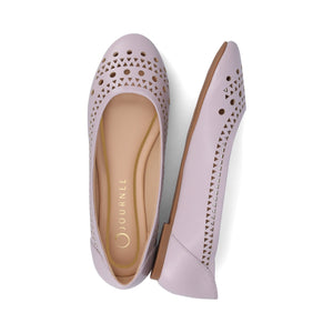 KAMRAH BALLET FLATS IN VEGAN LEATHER - Lilac PU