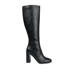 KARIMA TALL BOOT IN X-WIDE CALF - Black PU
