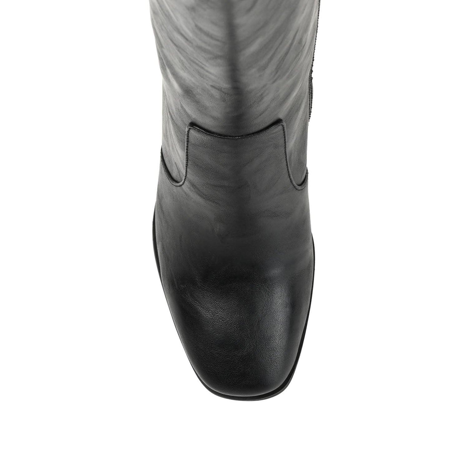 KARIMA TALL BOOT IN X-WIDE CALF - Black PU