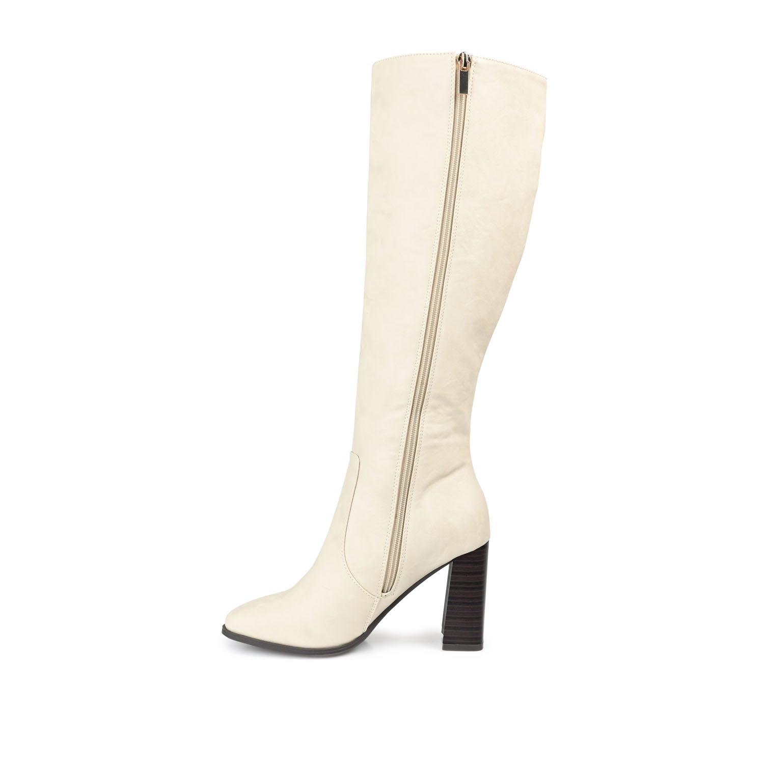 KARIMA TALL BOOTS IN VEGAN LEATHER - Off White PU