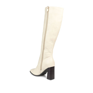 KARIMA TALL BOOTS IN VEGAN LEATHER - Off White PU