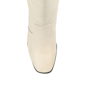 KARIMA TALL BOOTS IN WIDE CALF - Off White PU