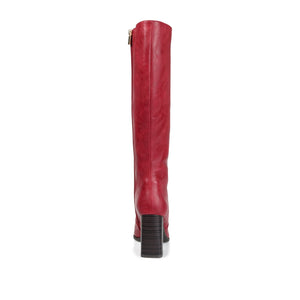 KARIMA TALL BOOT IN X-WIDE CALF - Red PU