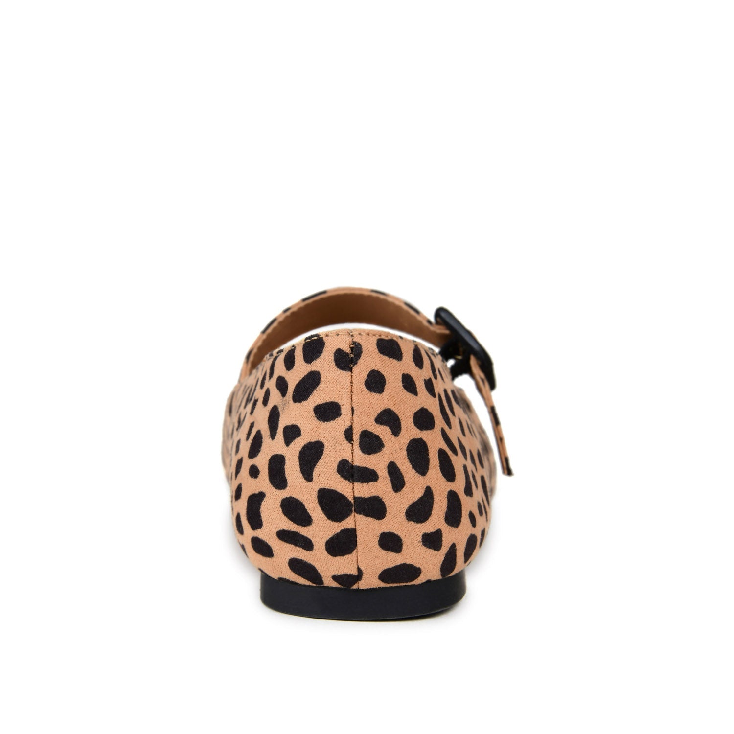 KARISSA MARY JANE FLATS IN FAUX SUEDE - Cheetah Faux Suede