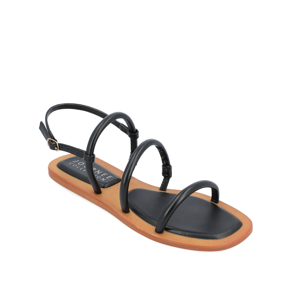 KARRIO MULTI STRAP SANDALS IN FAUX LEATHER