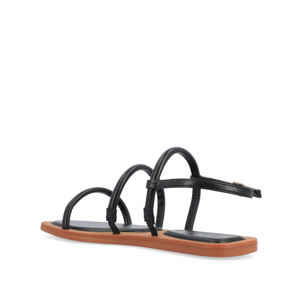 KARRIO MULTI STRAP SANDALS IN FAUX LEATHER