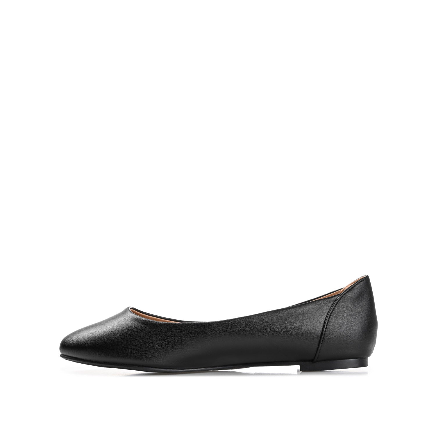 KAVN VEGAN LEATHER FLATS IN WIDE - Black