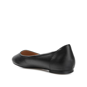 KAVN VEGAN LEATHER FLATS IN WIDE - Black