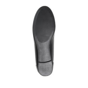 KAVN VEGAN LEATHER FLATS IN WIDE - Black