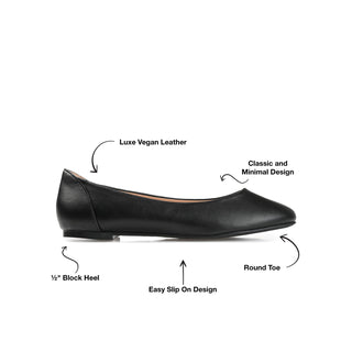 KAVN FAUX LEATHER FLATS IN WIDE