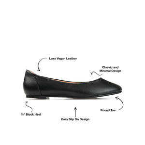 KAVN BALLET FLATS IN VEGAN LEATHER - Black