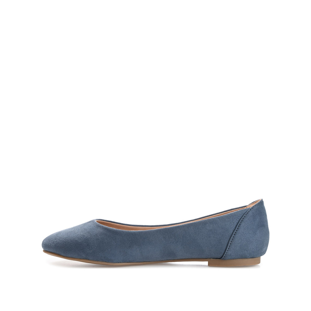 KAVN FAUX LEATHER FLATS IN WIDE