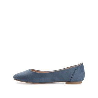 KAVN FAUX SUEDE FLATS IN WIDE